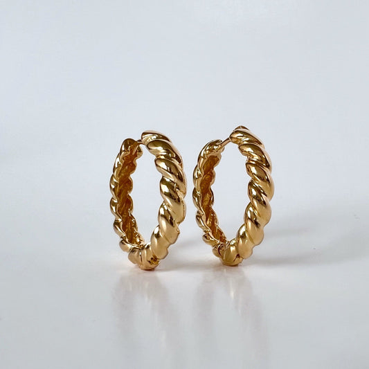 Croissant Twisted Hoops